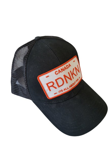 Orange with white backing RDNKN mesh snapback