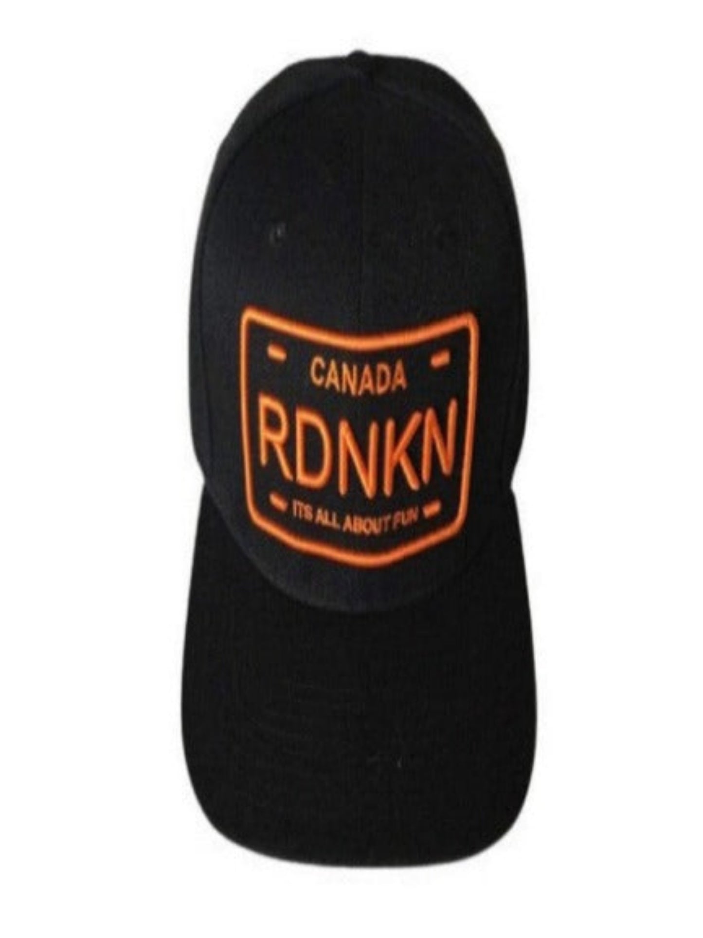 3D Embroidered Black and Orange Ballcap