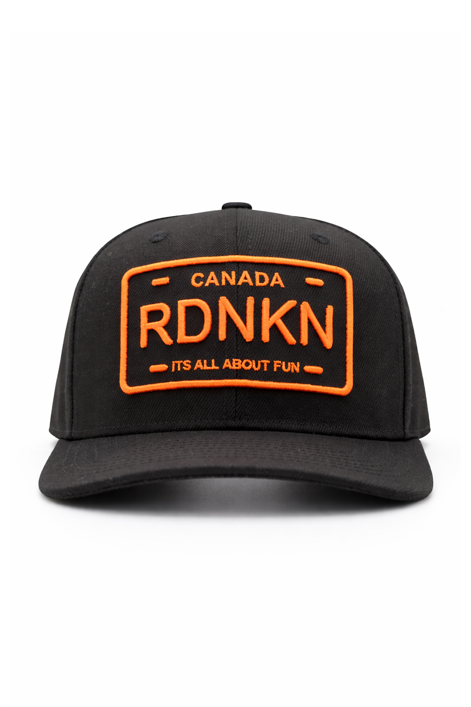 3D Embroidered Black and Orange Ballcap