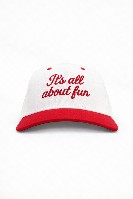 It's All About Fun - Maroon Baseball Cap