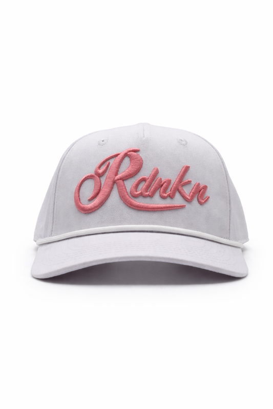 Pink and White Rope Hat