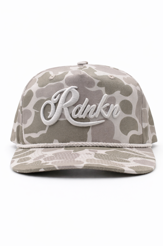RDNKN White & Grey Duck Camo Ballcap