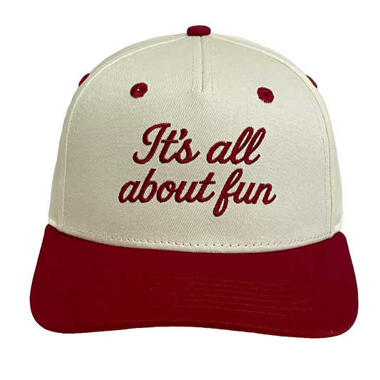 Its all about fun (Maroon) baseball cap
