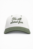 It's All About Fun - Muted Olive Ballcap
