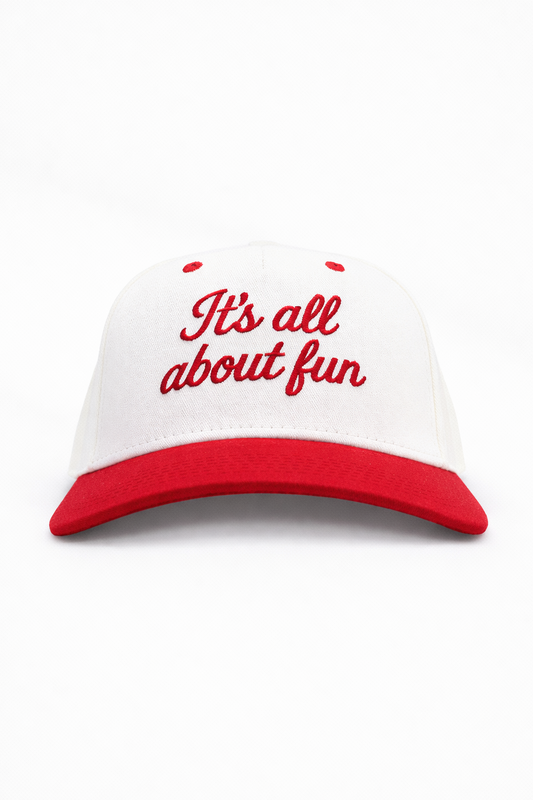 It's All About Fun - Maroon Baseball Cap