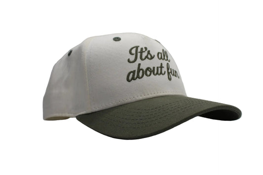 ITS ALL ABOUT FUN Muted Olive Baseball Cap - Premium Adjustable Hat