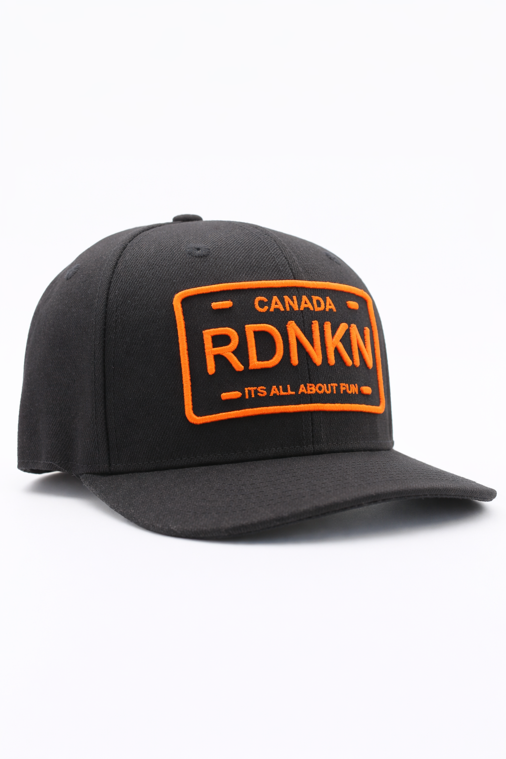 3D Embroidered Black and Orange Ballcap