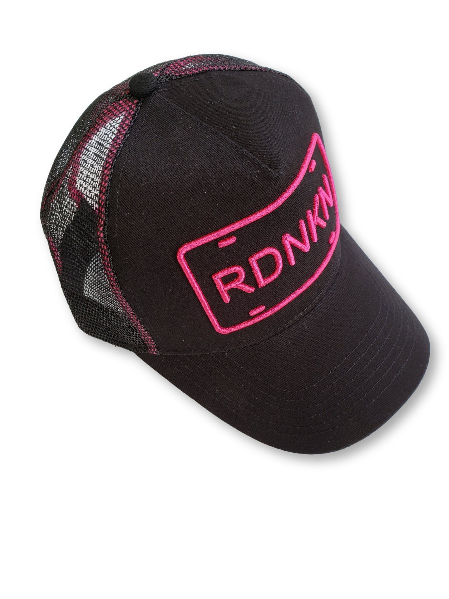 RDNKN Pink Mesh Trucker Hat (With high ponytail hole ) - rdnkn.ca
